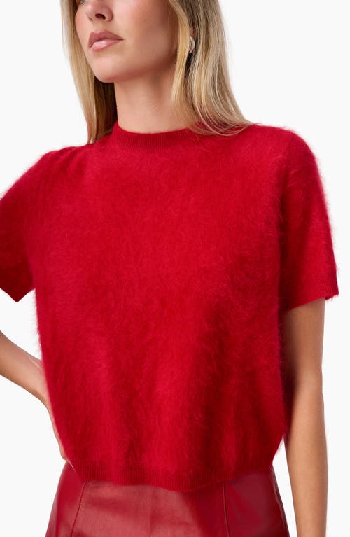 Cami Nyc Eugeny Short Sleeve Cashmere Sweater In Red