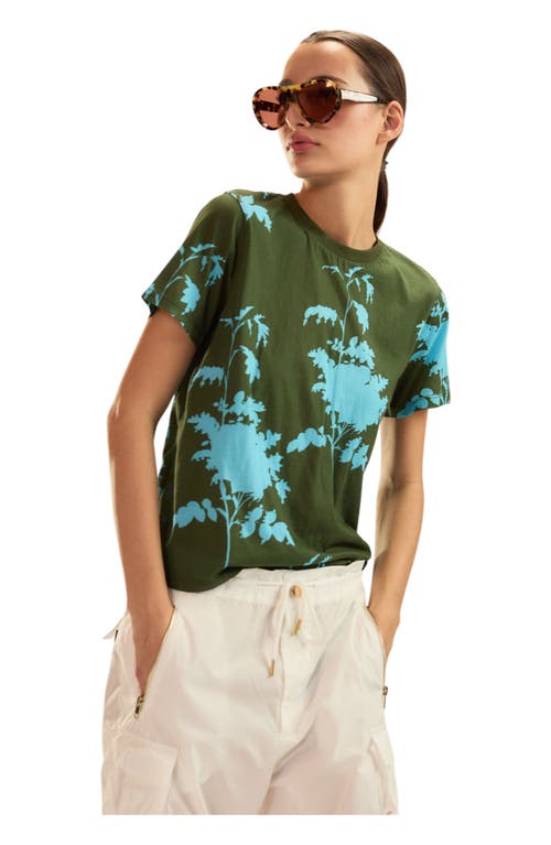 Cynthia Rowley Everyday Cotton Tee In Green