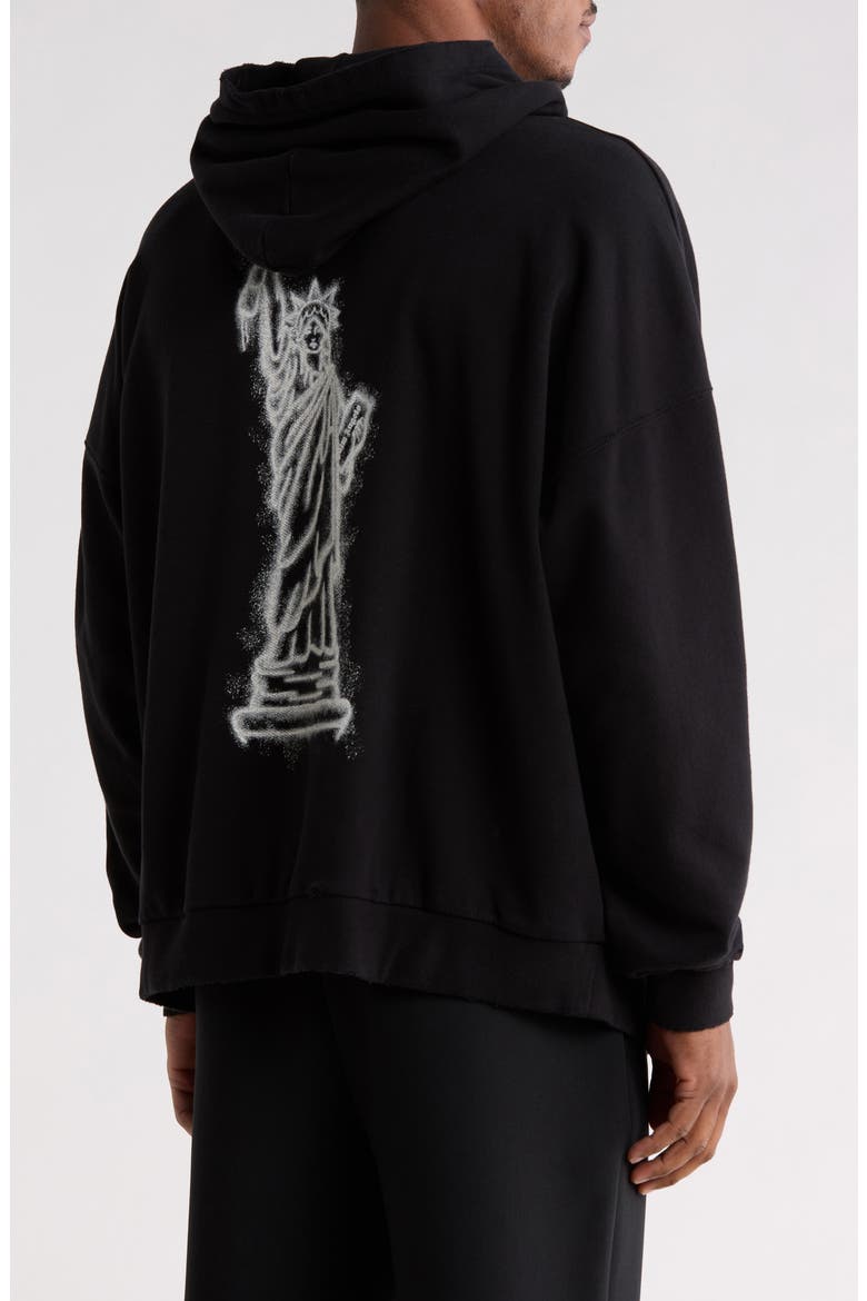 Graphic Hoodie, Alternate, color, BLACK/BEIGE
