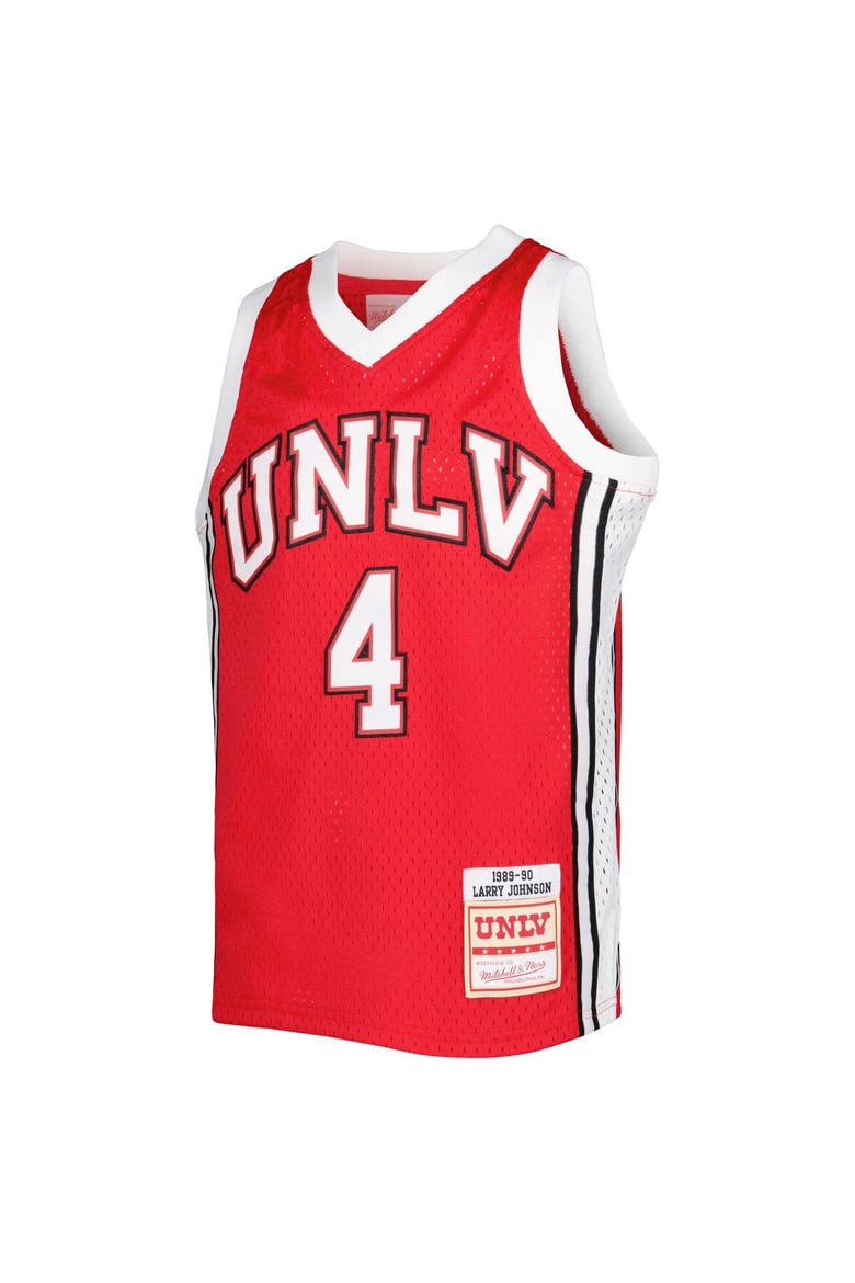 Youth Mitchell & Ness Larry Johnson Scarlet UNLV Rebels Swingman Replica Jersey, Alternate, color, Scarlet