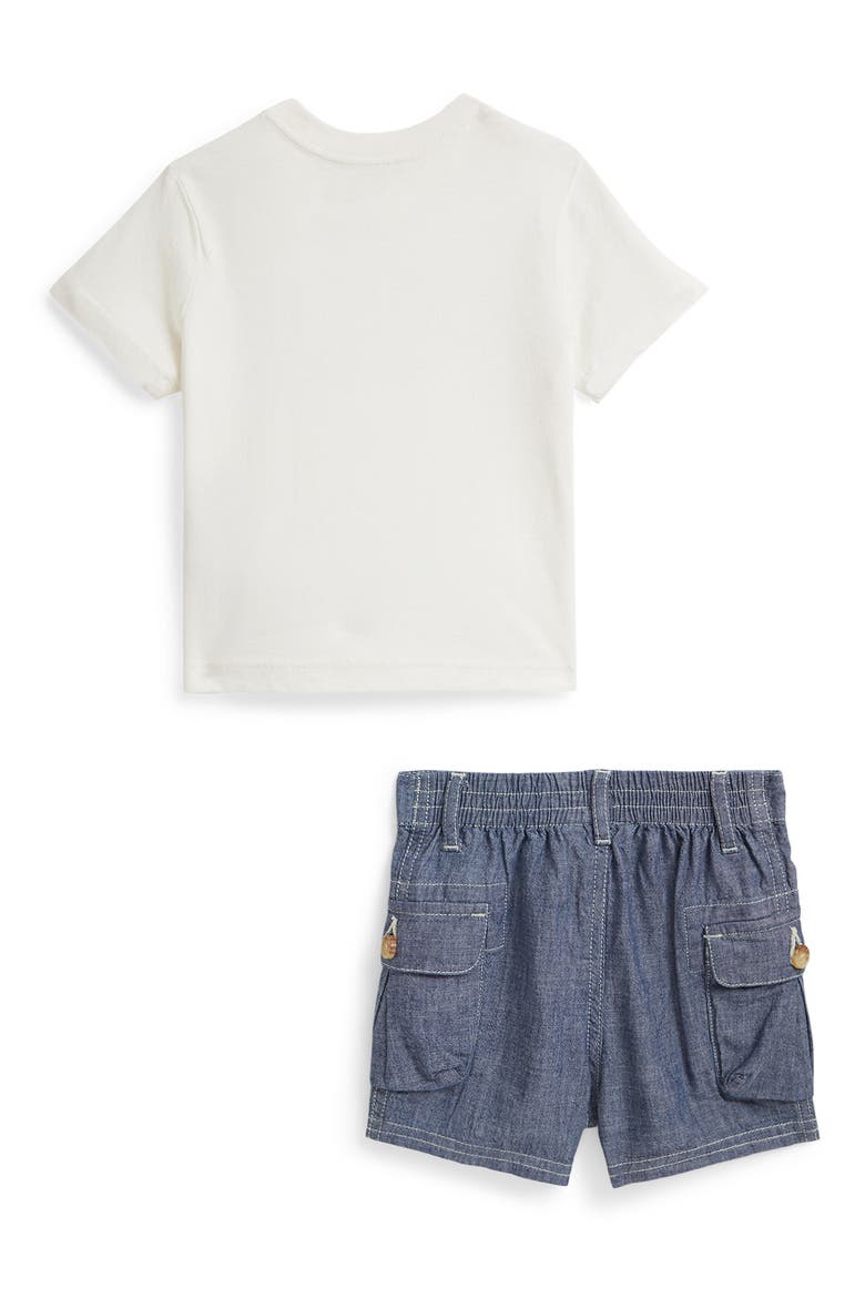 Jersey T-Shirt & Chambray Shorts Set, Alternate, color, DECKWASH WHITE