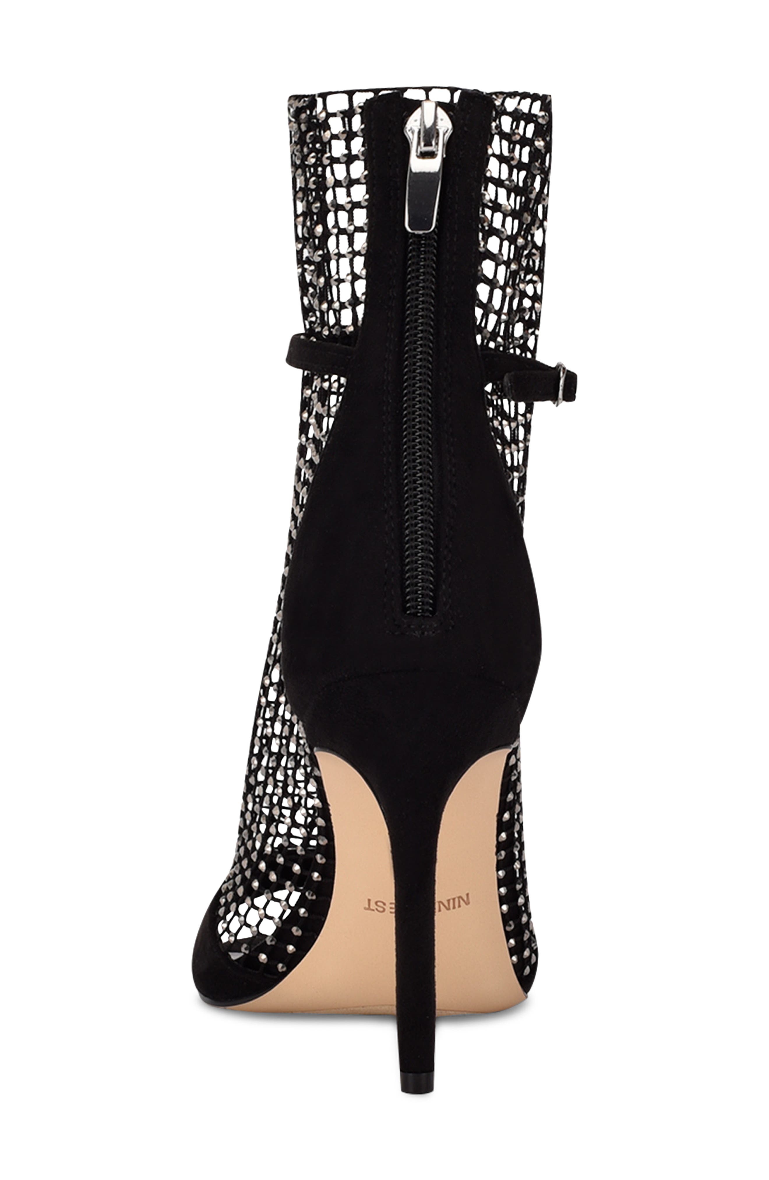 Nine West Imery Rhinestone Fishnet Bootie, Alternate, color, 