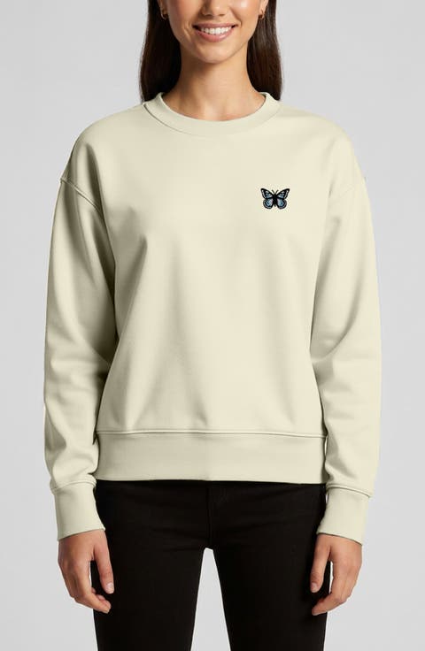 Butterfly Relaxed Fleece Crewneck Sweatshirt
