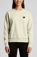 Dalix Butterfly Relaxed Fleece Crewneck Sweatshirt