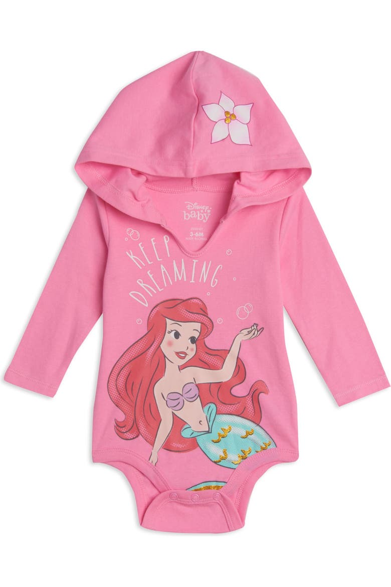 Princess 3-Pack Hooded Bodysuits, Alternate, color, Princess Multi