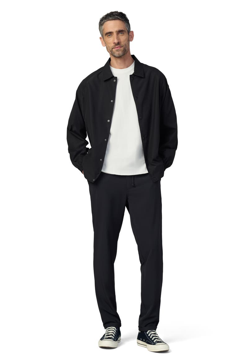 Water Resistant Nylon Coach's Jacket, Alternate, color, BLACK