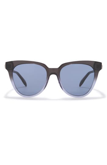 Alexander Mcqueen Mcqueen 53mm Cat Eye Sunglasses In Grey Grey Blue