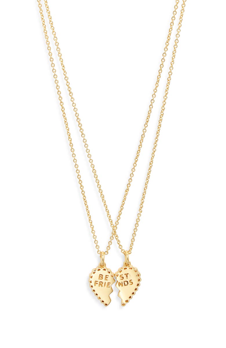 Kiara by Ki-ele Best Friends Charm Necklace, Main, color, Gold