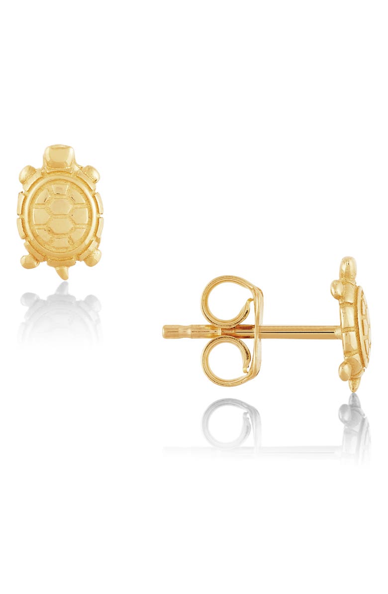 Frankie & Zoe 14K Yellow Gold Turtle Stud Earrings, Alternate, color, Yellow Gold