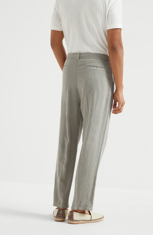 Brunello Cucinelli Leisure Fit Trousers In Khaki