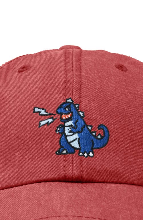 Dalix Big Lizard Cap In Washed Red