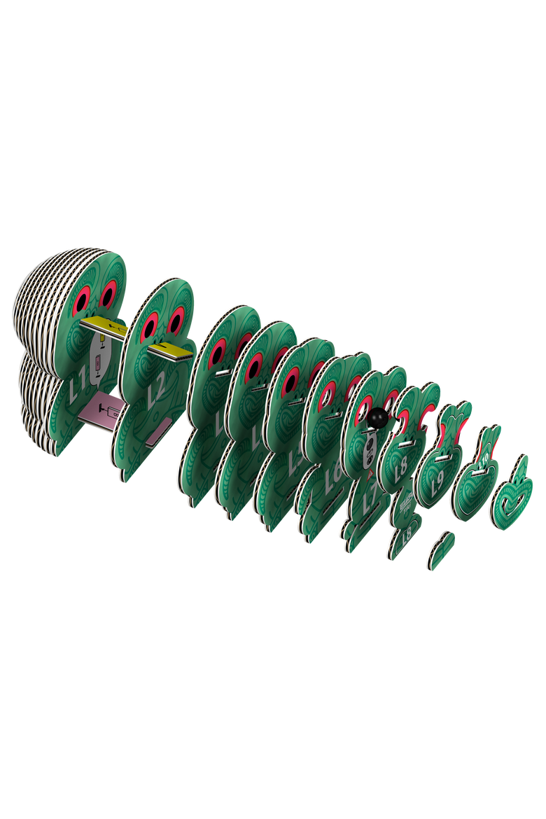 Tiki 3D Puzzle, Alternate, color, No Color