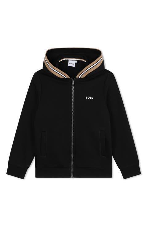 Kids' Stripe Accent Zip-Up Hoodie (Big Kid)