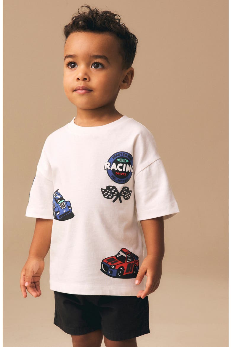 Kids' Racing Car Graphic T-Shirt, Alternate, color, NEUTRAL