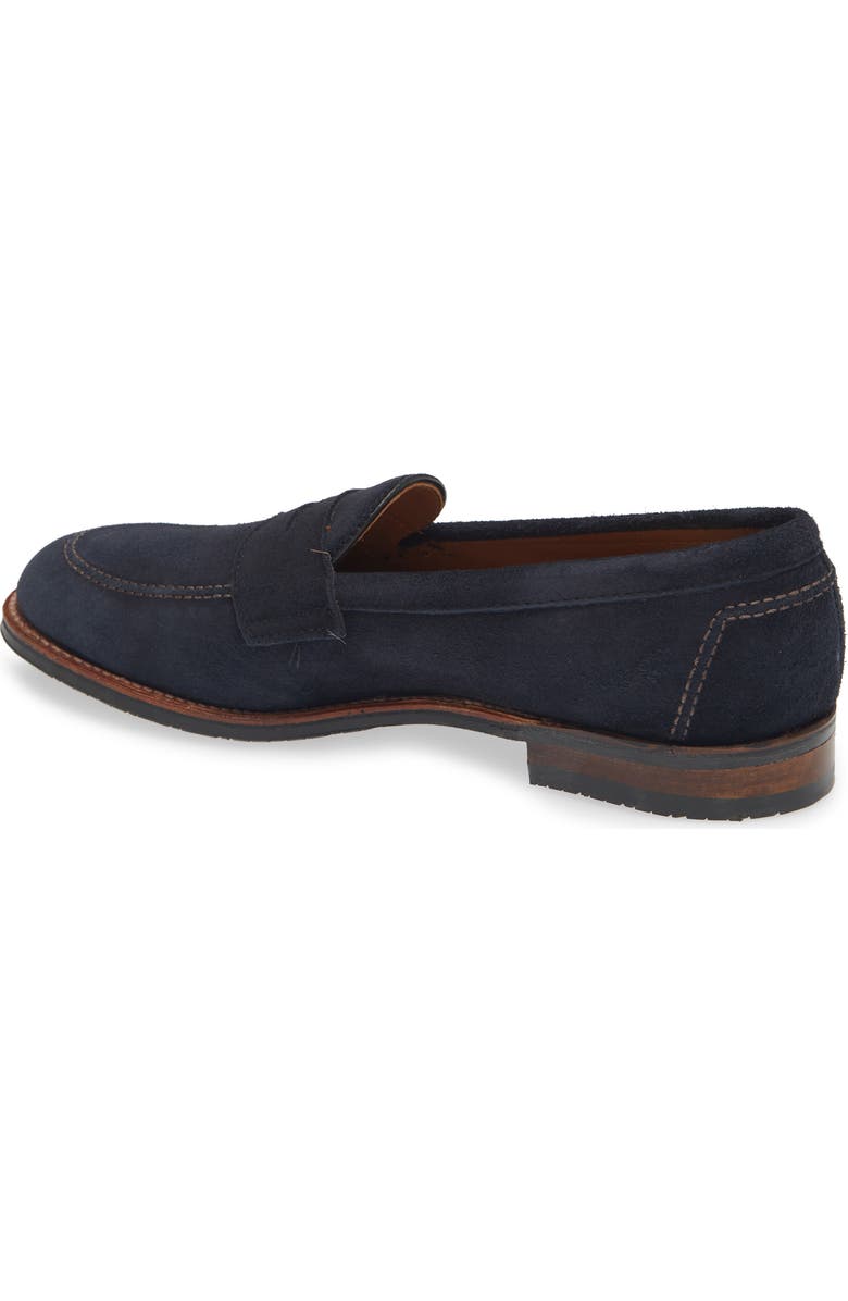 Alden Penny Loafer, Alternate, color, Navy Suede