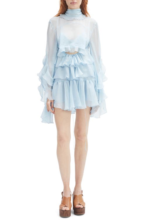Bardot Anyssa Ruffle Cutout Long Sleeve Minidress