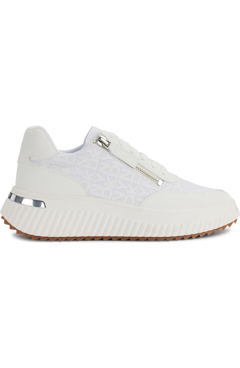 DKNY Lissa Platform Sneaker, Alternate, color, Bright White