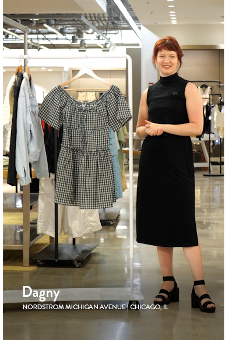 Check Seersucker Tiered Minidress video