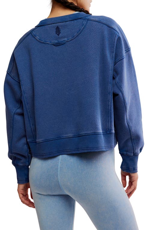 Free People Fp Movement Intercept Cotton Blend Sweatshirt In Blue