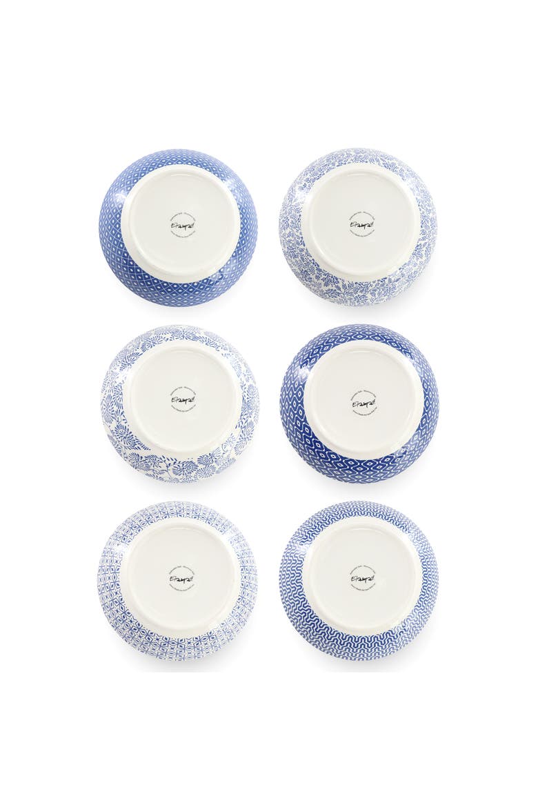 Aurora 6 Piece Assorted Porcelain Bowl Set, Alternate, color, Blue