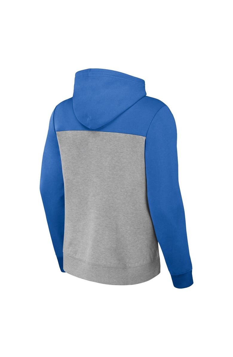 NFL X DARIUS RUCKER Men's NFL x Darius Rucker Collection by Fanatics Heather Gray Los Angeles Chargers Color Blocked Pullover Hoodie, Alternate, color, Heather Gray