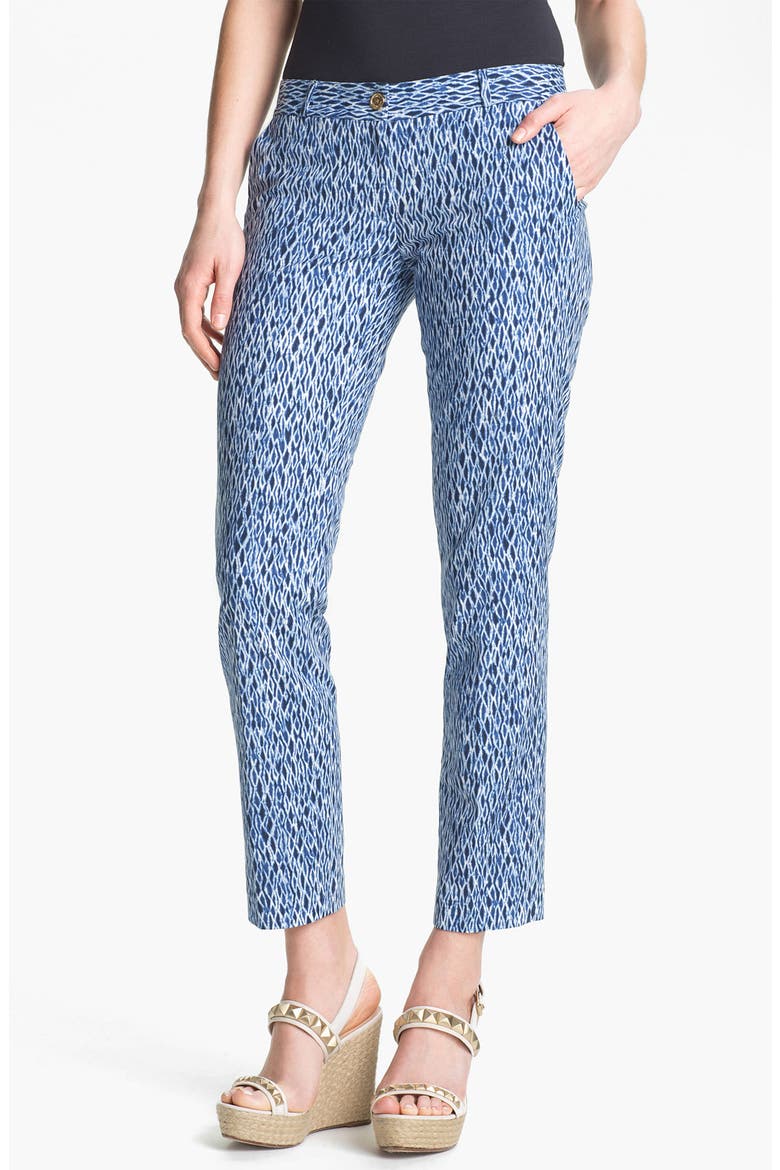 'Wave Shibori' Ankle Pants, Main, color, VINTAGE CADET