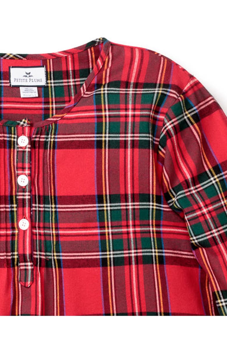 Petite Plume Imperial Tartan Cotton Nightgown, Alternate, color, 