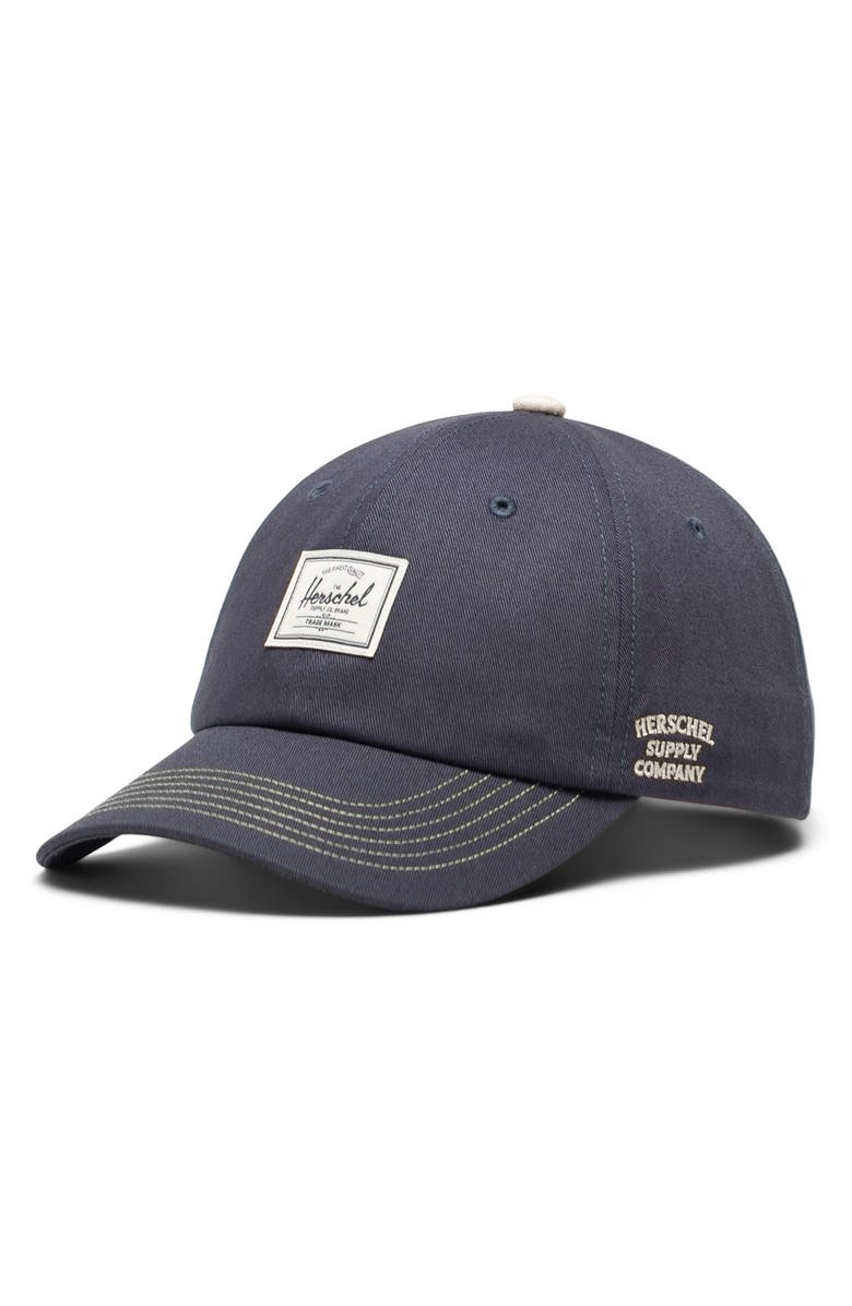 Herschel Supply Co. Sylas Premium Baseball Cap, Main, color, Ombre Blue/Vintage White Stch