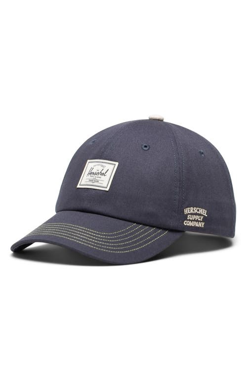 Herschel Supply Co . Sylas Premium Baseball Cap In Blue