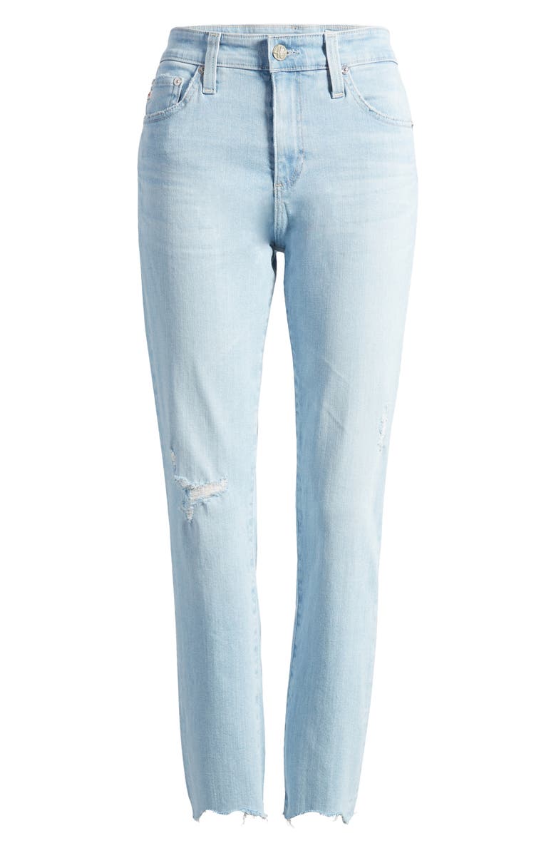 AG Mari Scallop Raw Hem Ankle Slim Jeans, Alternate, color, 