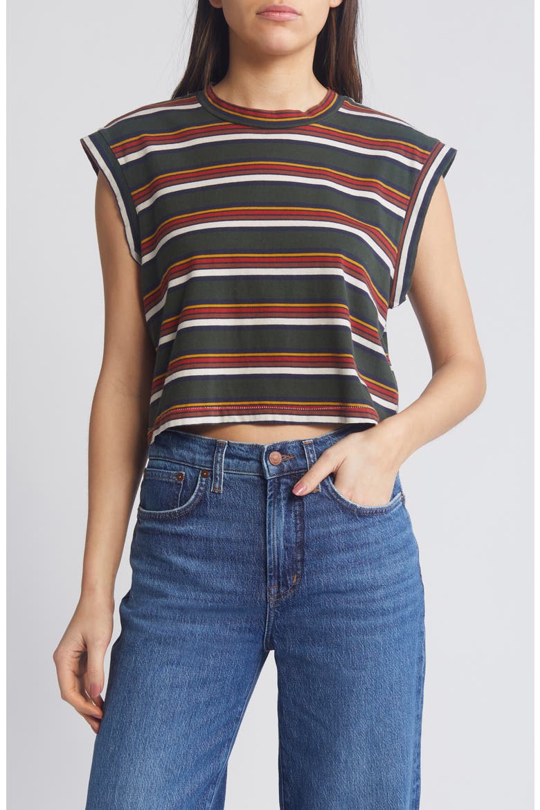 The Square Stripe Muscle Tee, Main, color, BOARDWALK STRIPE