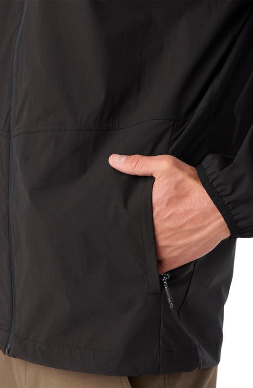O'neill Trvlr Hooded Water Repellent Windbreaker In Black