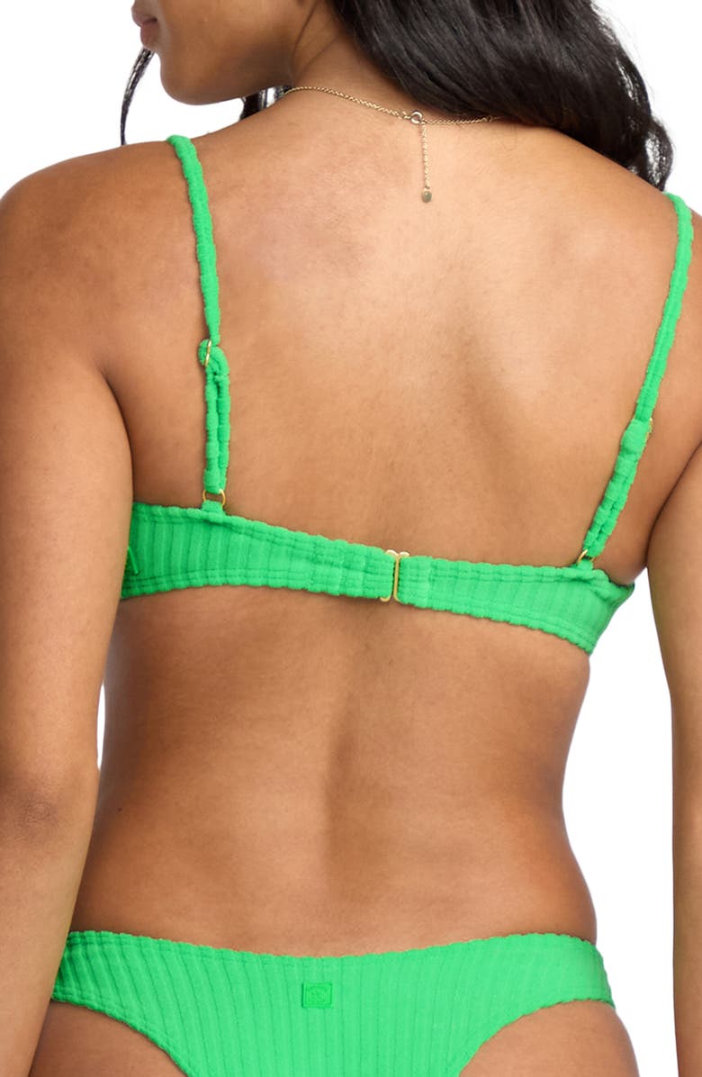 Billabong x Josie In the Loop Mila Bralette Bikini Top, Alternate, color, Jungle Green
