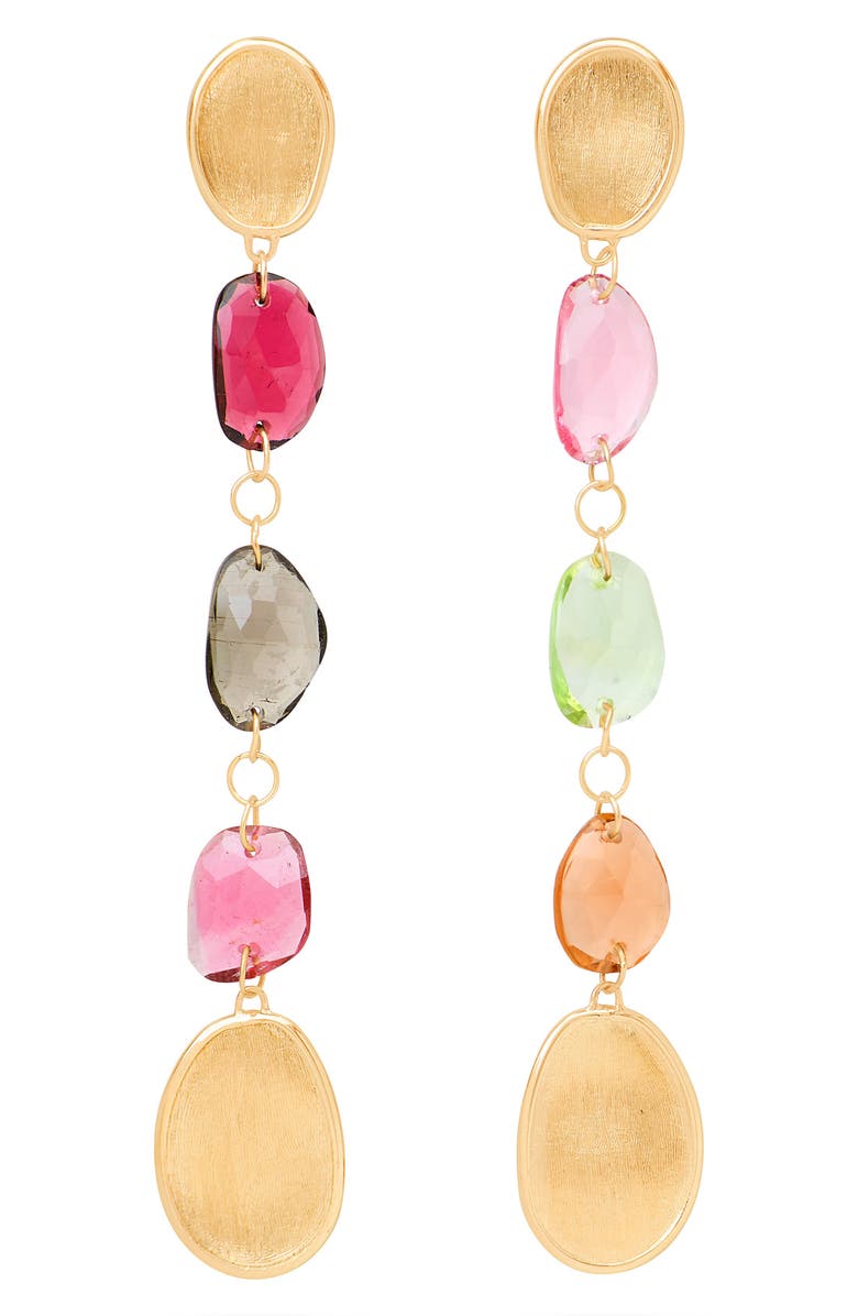 Marco Bicego Lunaria Drop Earrings, Main, color, Gold