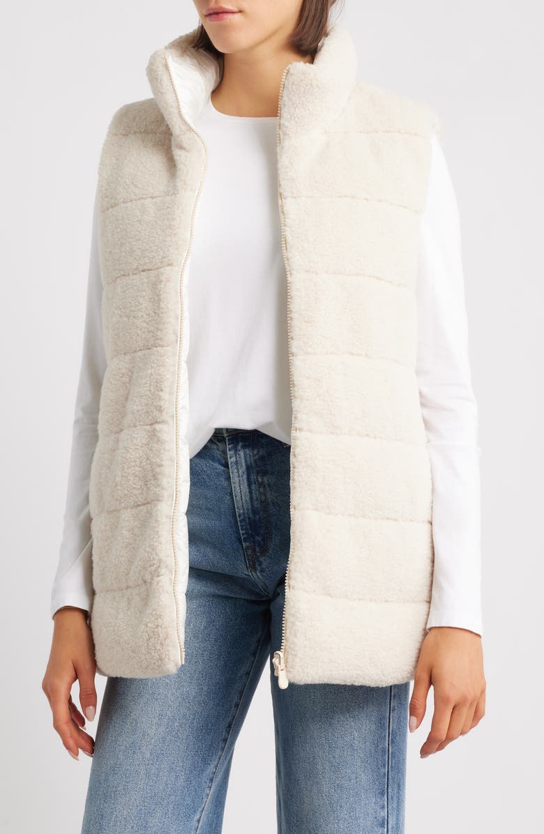 Save The Duck Calis Reversible Puffer Vest, Alternate, color, Shore Beige