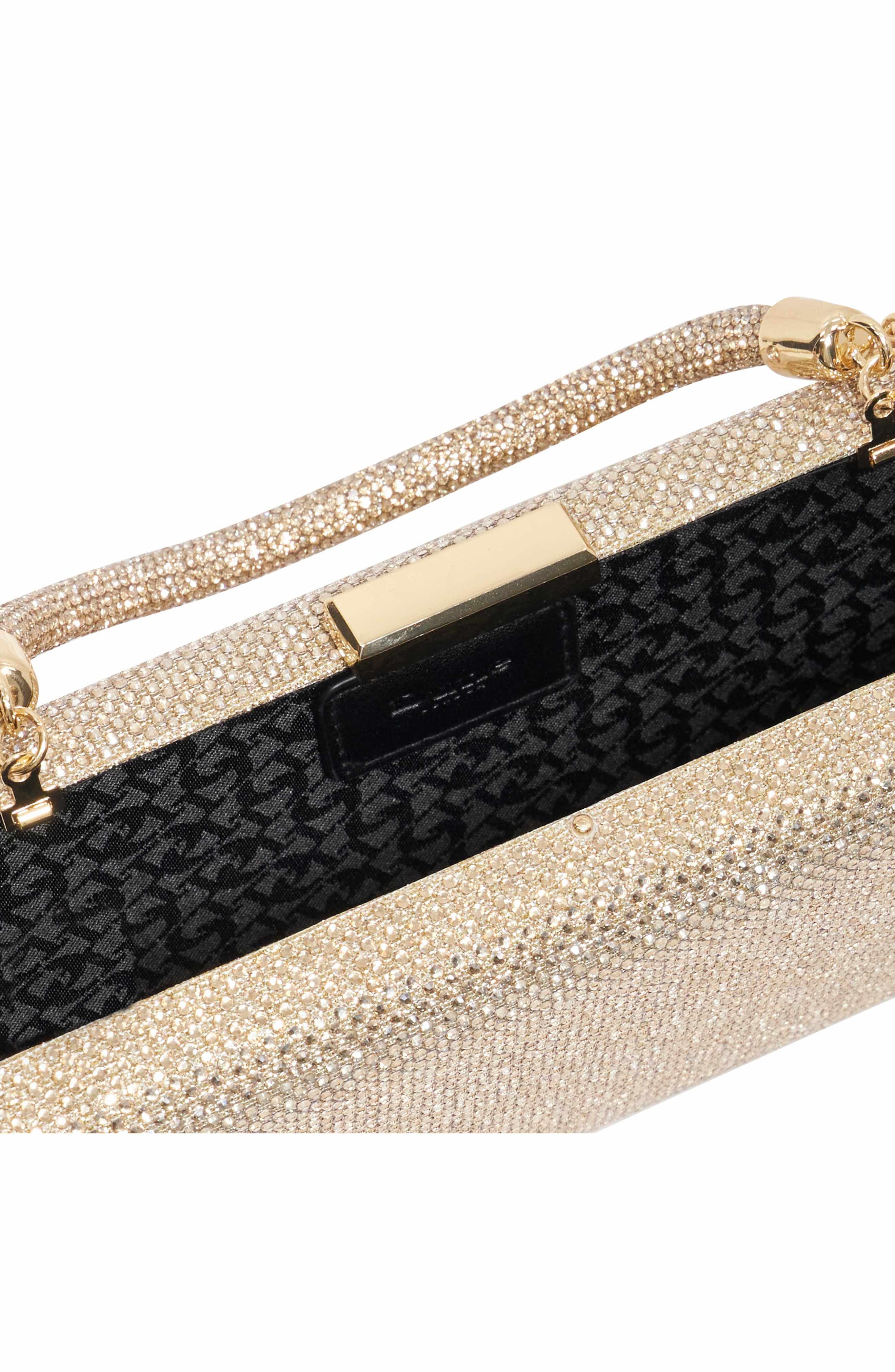 Beaut Top Handle Frame Clutch, Alternate, color, GOLD