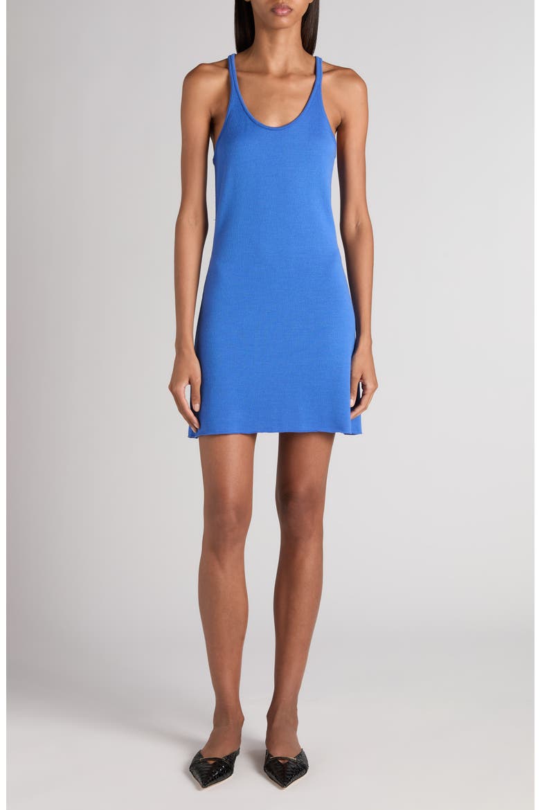 Merino Wool Blend Racerback Sweater Dress, Main, color, PORCELAIN BLUE