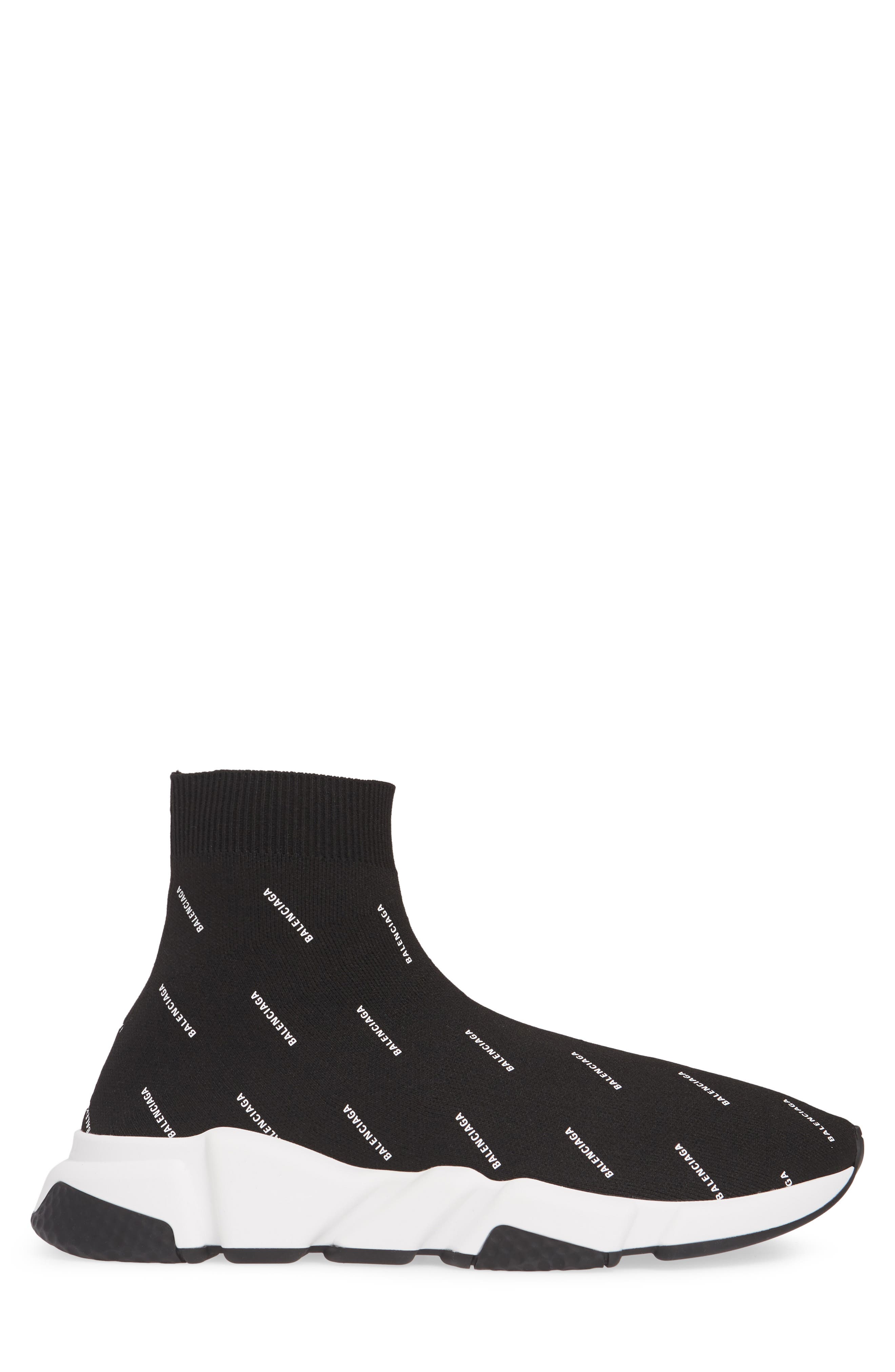 Balenciaga Logo Speed Slip-On, Alternate, color, 