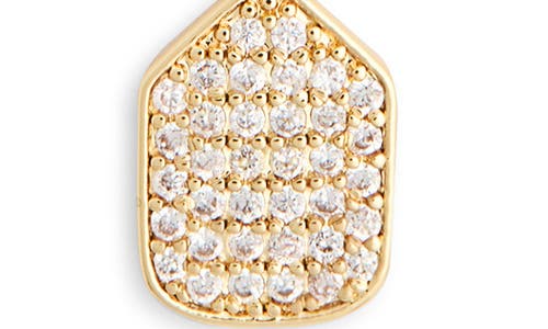 Leith Cubic Zirconia Pickleball Racket Pendant Necklace In Gold
