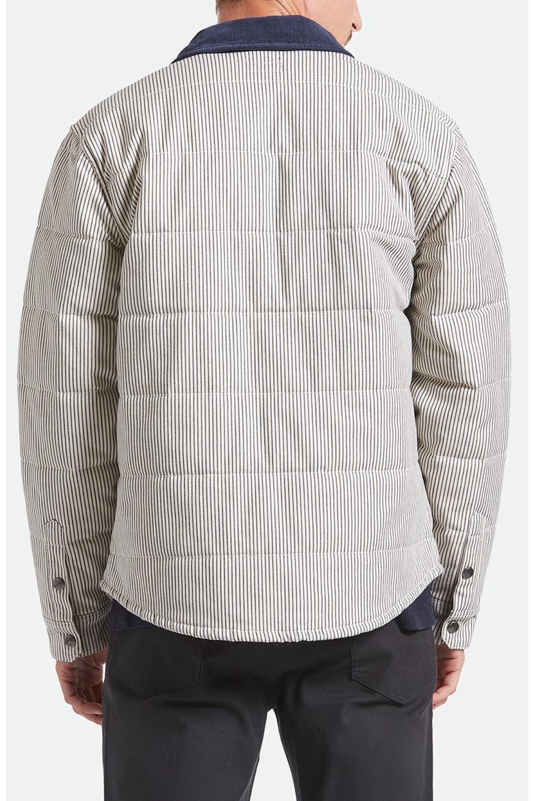 Cass Engineer Stripe Quilted Jacket, Alternate, color, WHITECAP/ MOOD INDIGO HICKORY