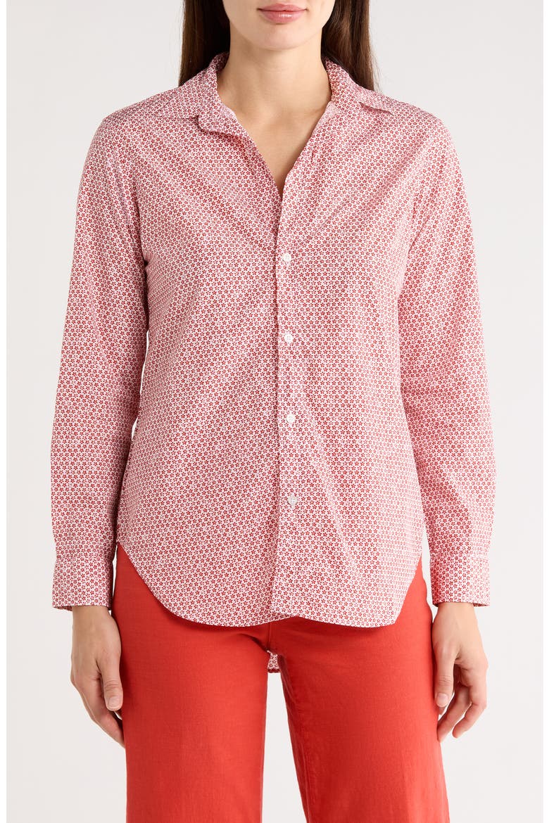 Classic Fit Cotton Button-Up Shirt, Main, color, SMALL RED FLOWERS