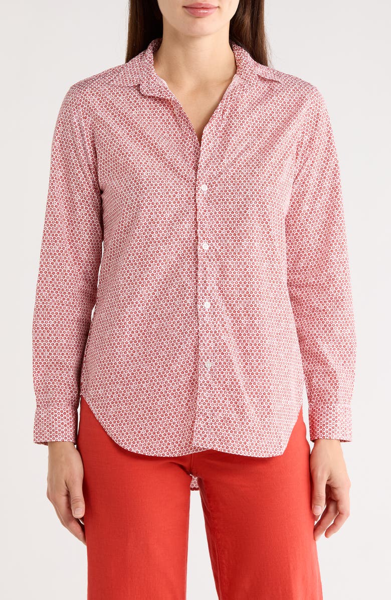 Frank & Eileen Classic Fit Cotton Button-Up Shirt, Main, color, Small Red Flowers