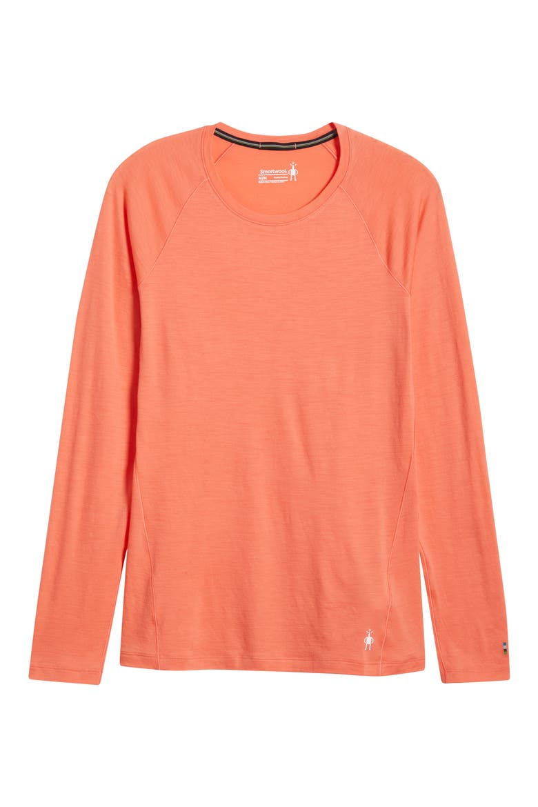 Classic Thermal Long Sleeve Merino Wool Base Layer T-Shirt, Alternate, color, CORAL REEF