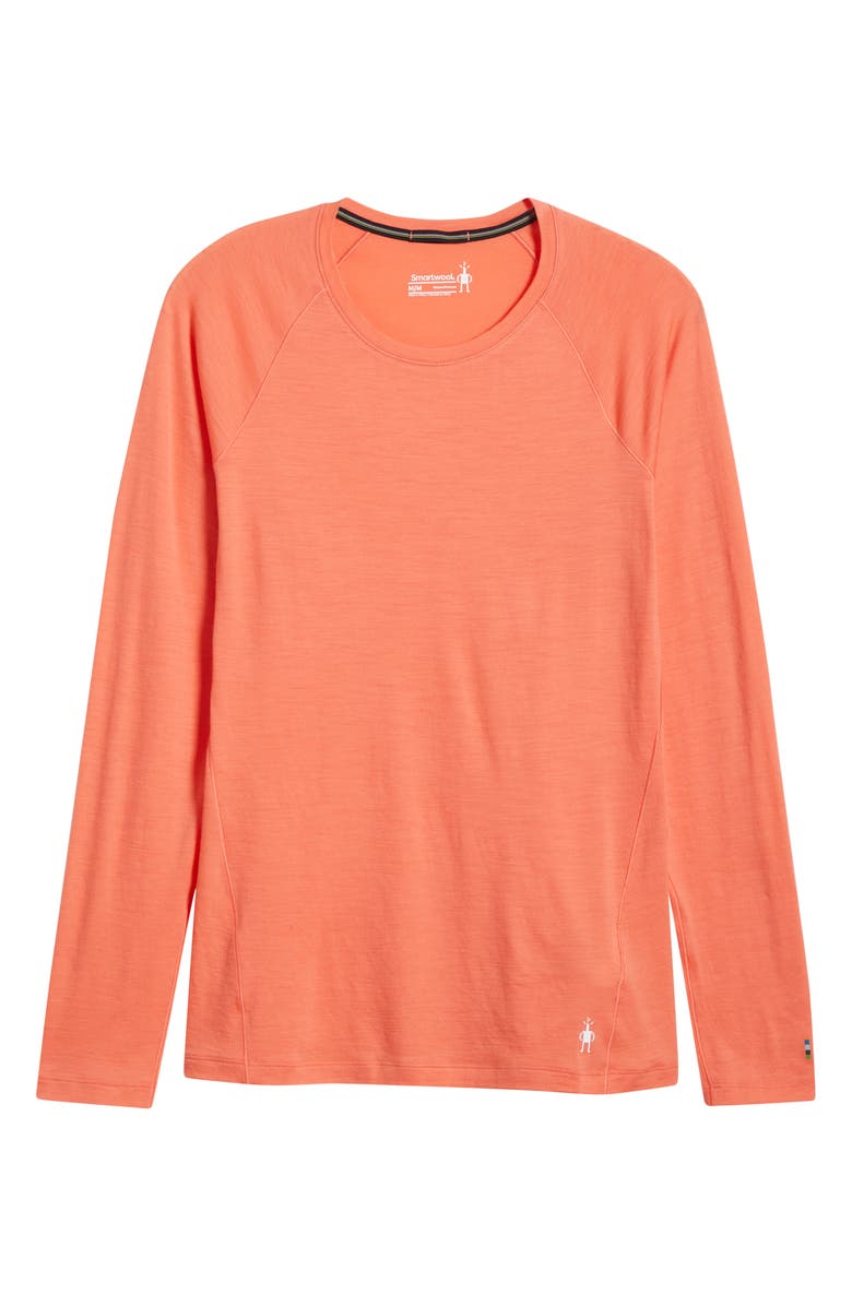 Smartwool Classic Thermal Long Sleeve Merino Wool Base Layer T-Shirt, Alternate, color, Coral Reef