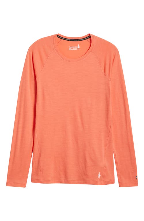 Smartwool Classic Thermal Long Sleeve Merino Wool Base Layer T-shirt In Coral Reef
