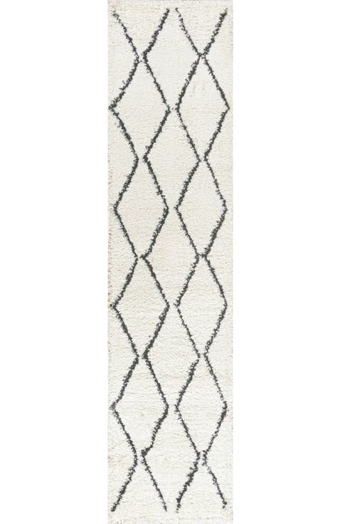 Catala Moroccan Diamond Shag Area Rug