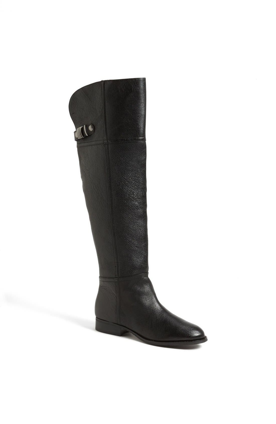 'Flash' Over the Knee Riding Boot, Main, color, BLACK