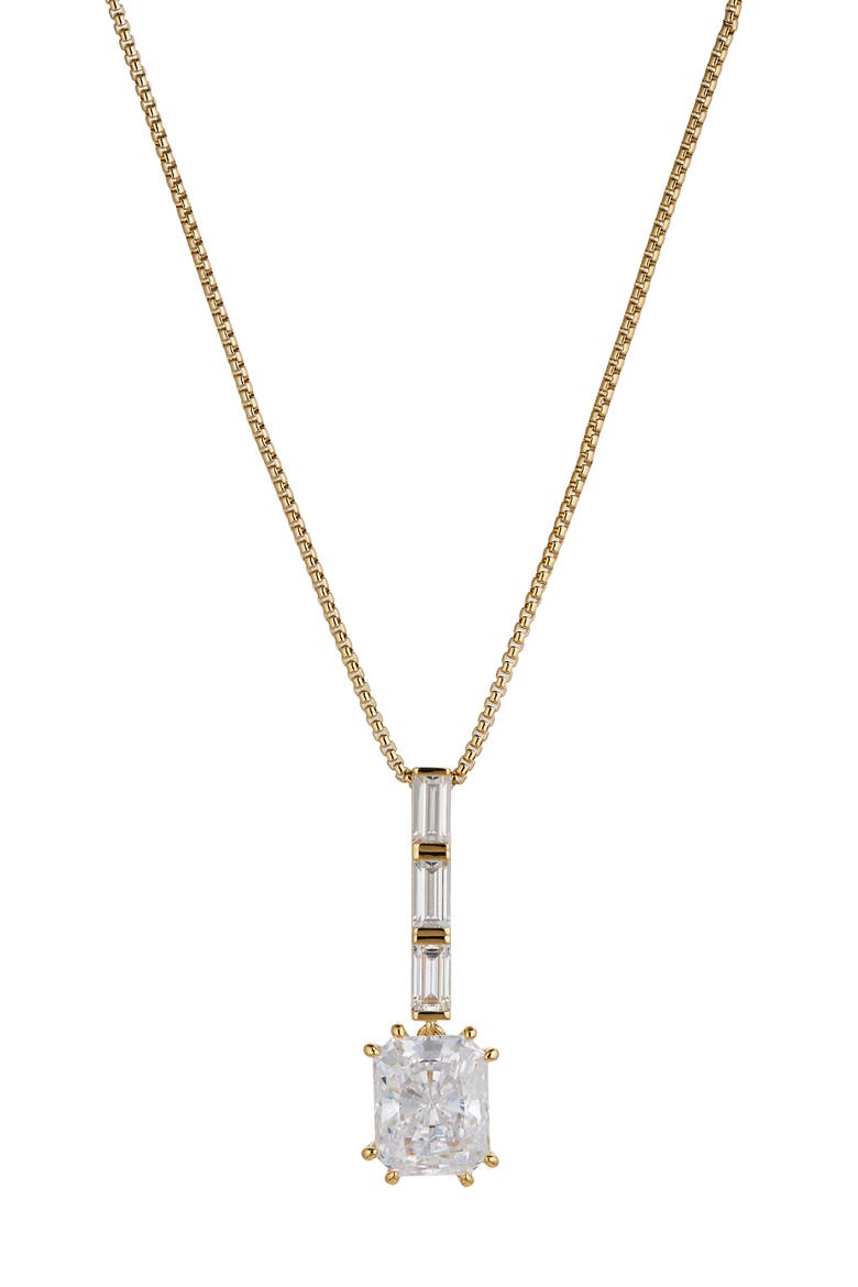 Chateau Cubic Zirconia Pendant Necklace, Main, color, GOLD