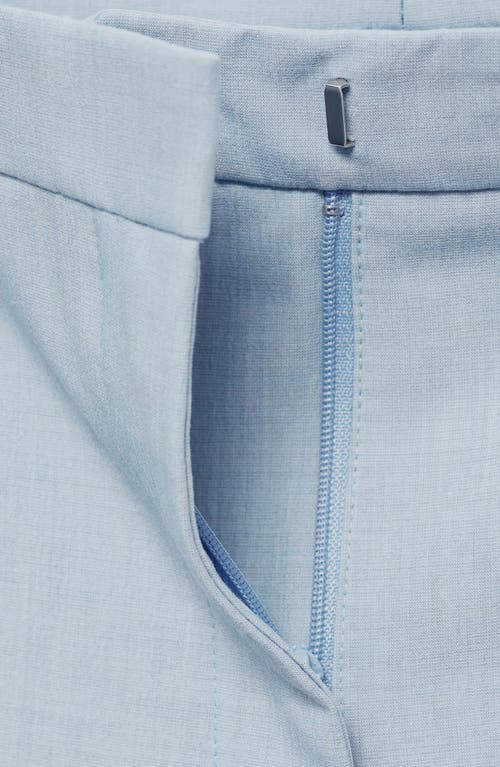 Shop Mango Straight Leg Pants In Sky Blue