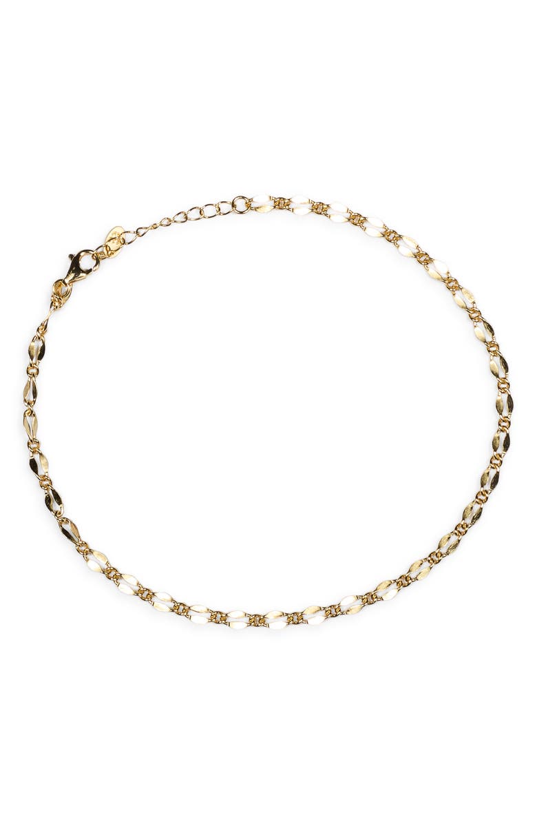 ARGENTO VIVO Chain Anklet, Main, color, Gold